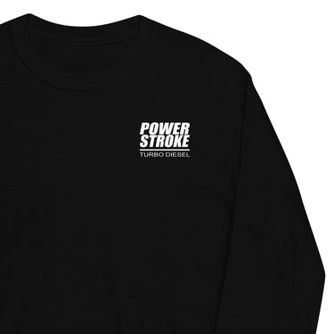 Powerstroke American Flag Long Sleeve T-Shirt front in black